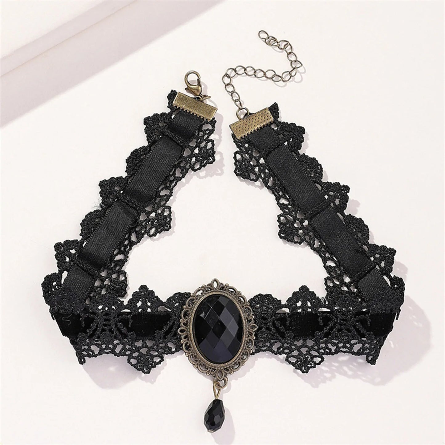 ic Lace Necklace   Vampire Choker with Rhinestone