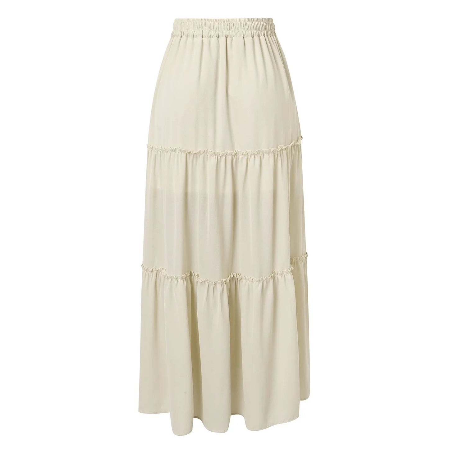 Casual Pleated Long Maxi Skirt