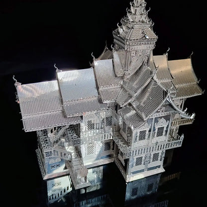 Chiengmai Temple 3D Metal Building DIY Handmade Puzzle