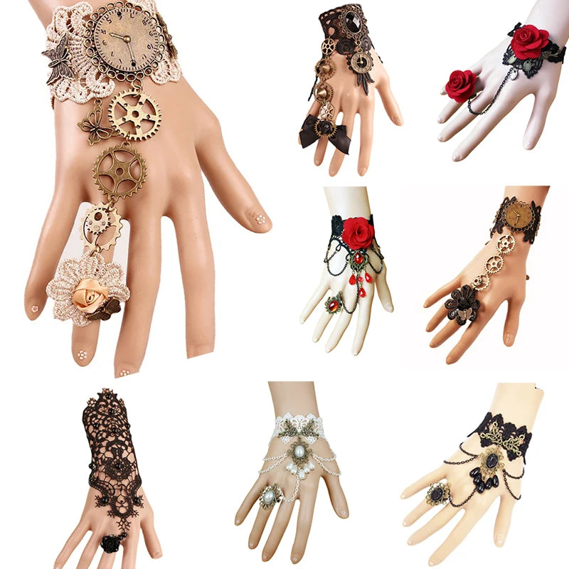 Vintage Steampunk Gloves Wrist Cuff