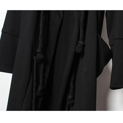 Black Hooded Wizard Trench Coat