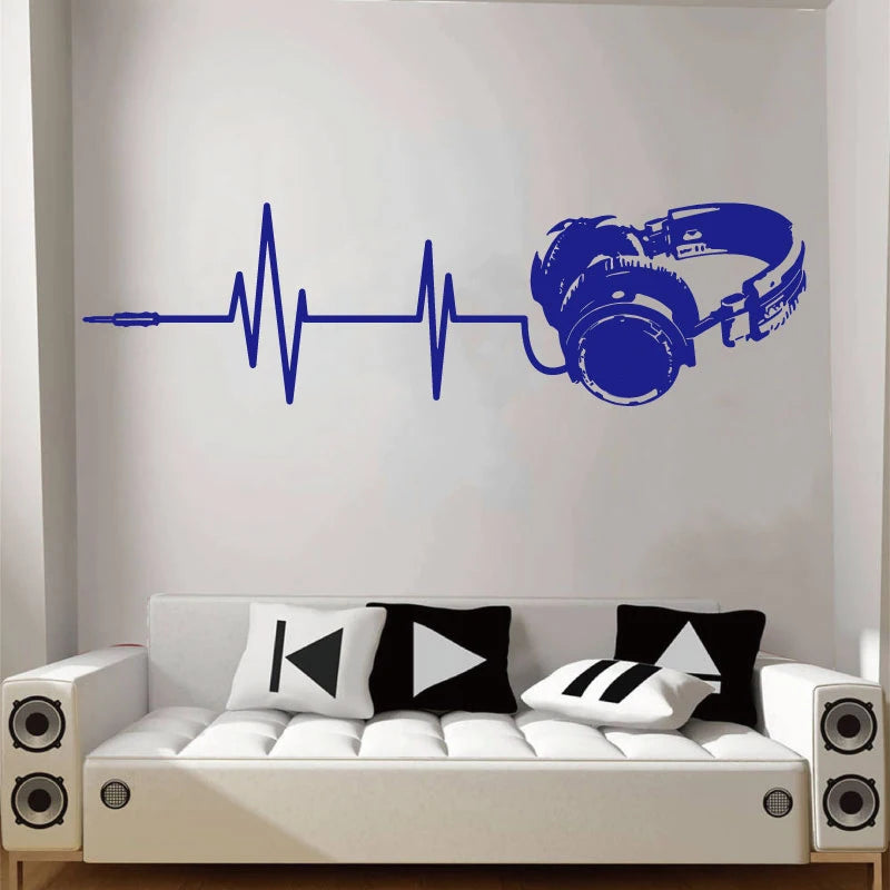 Headphone wall stickers