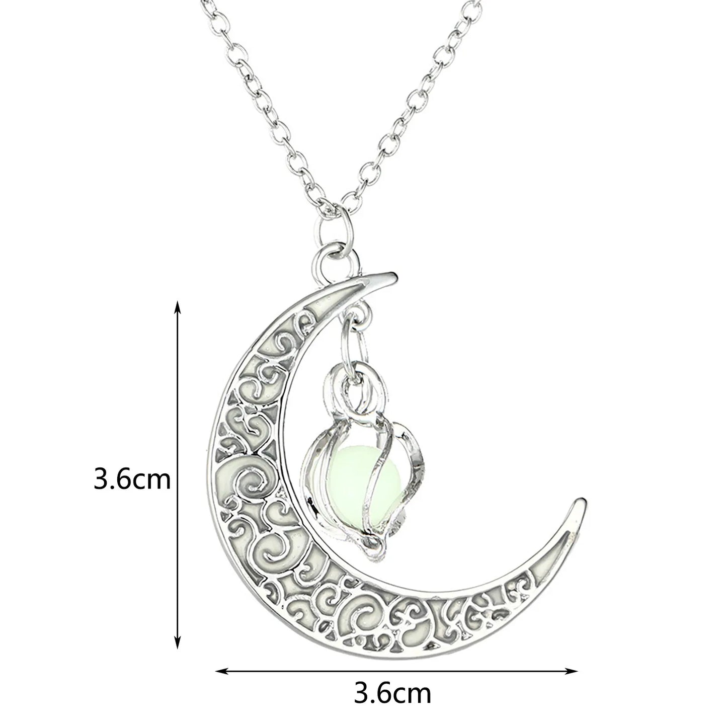 GlowMoon Choker: Luminous Pendant for Teens & Women