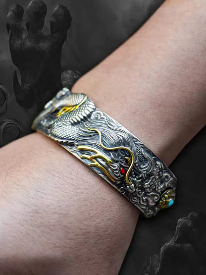 Retro Domineering Dragon Bracelet