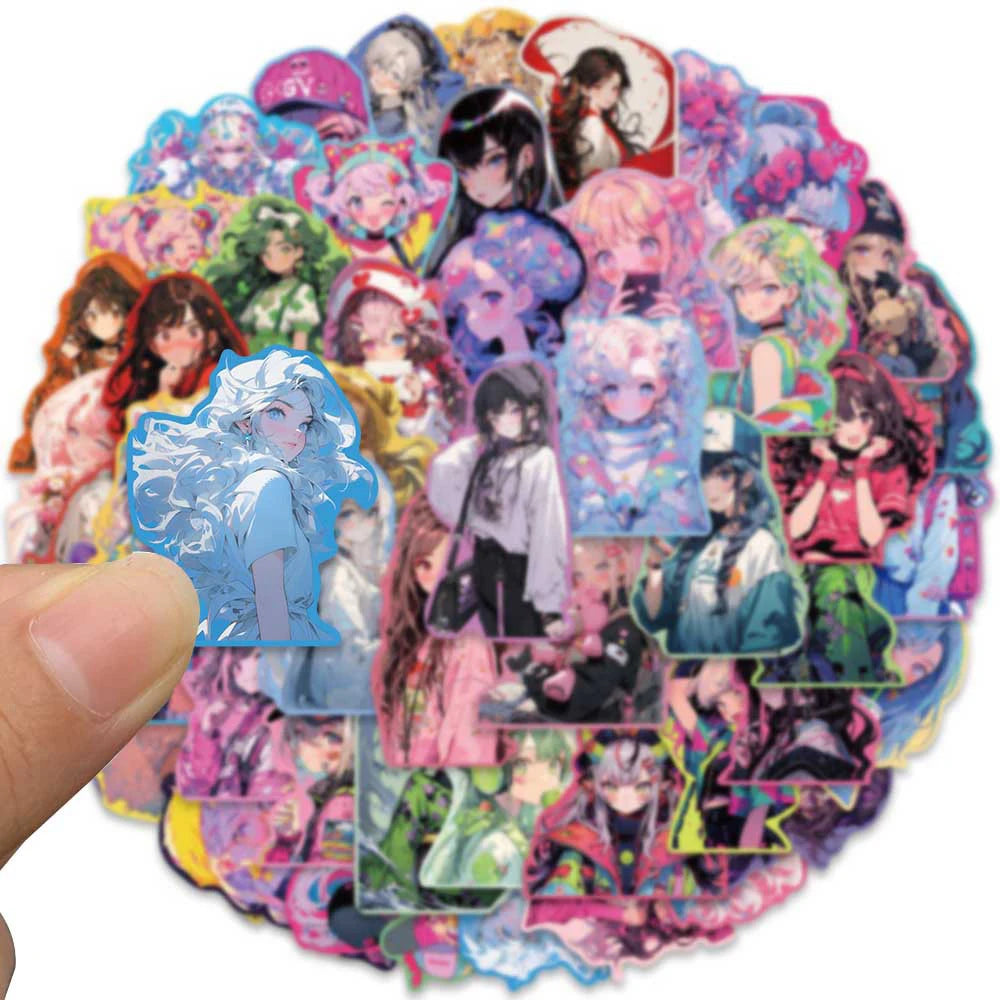 Anime Girl Cartoon Decoration Sticker