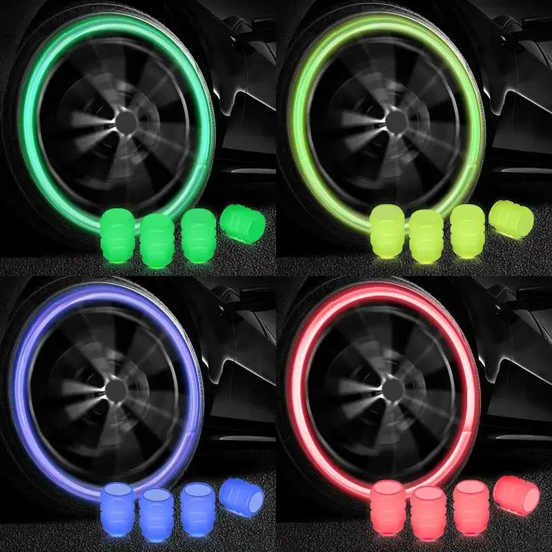 GlowBoost Night Valve Caps for Motorcycles