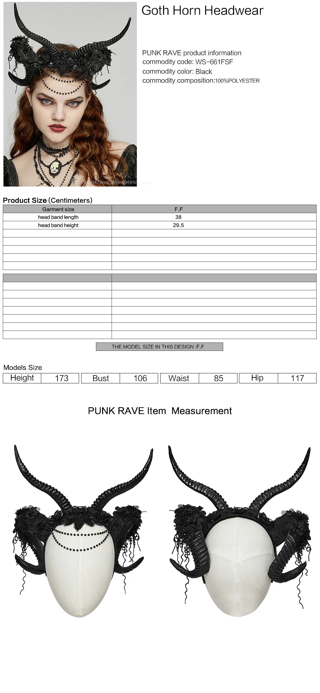 Gothic Enchanted Demon Horn Headpiece