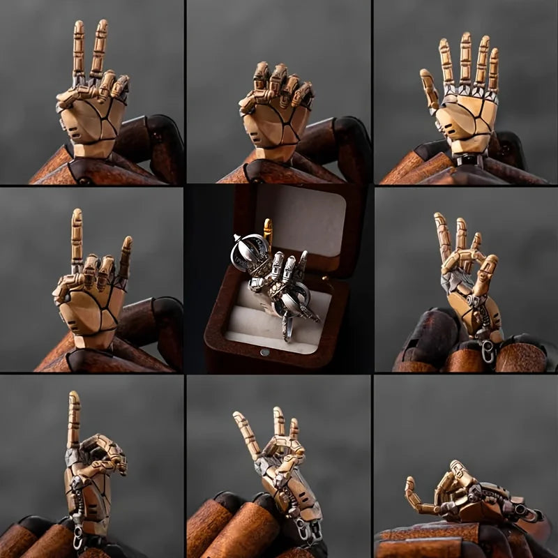 Mechanical Bionic Hand Pendant — Steampunk Movable Fingers
