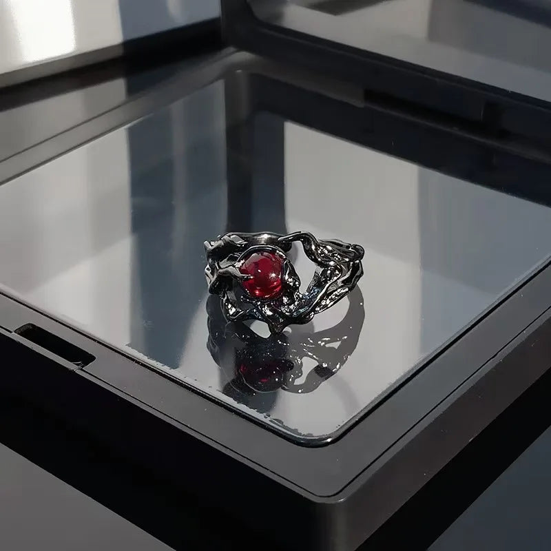 Celestial Trio: Sun, Moon & Stars Textured Ring