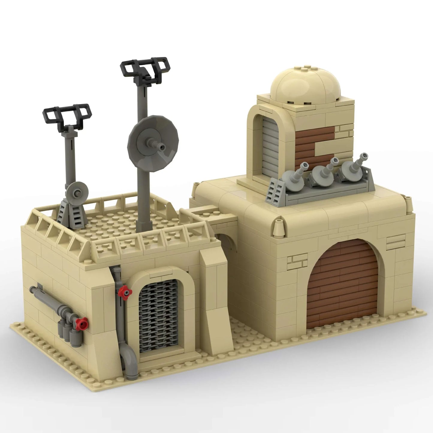 MOC Desert Radar Base City Architecture Action Figures