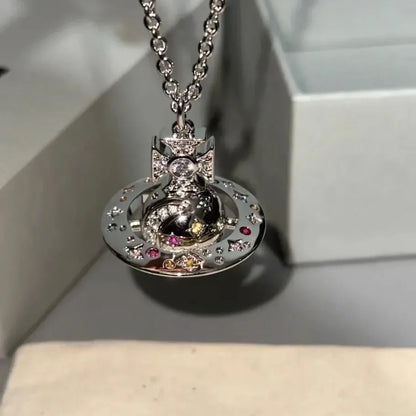 Celestial Gems: Limited Moon God Neon Necklace