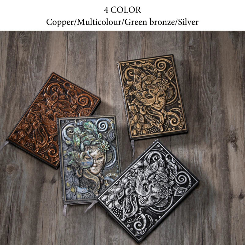 Vintage Embossed Masquerade A5 Notebook