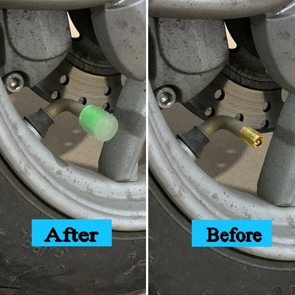 GlowBoost Night Valve Caps for Motorcycles