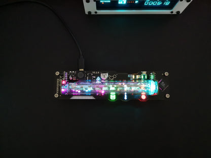 Cyberpunk Style Fluorescent Tube Clock Dynamic