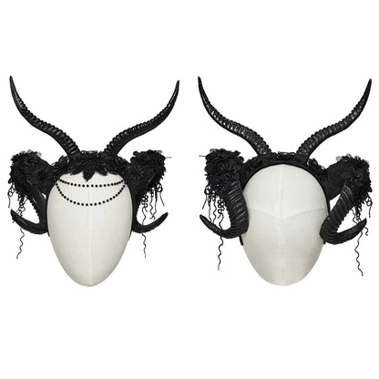 Gothic Enchanted Demon Horn Headpiece