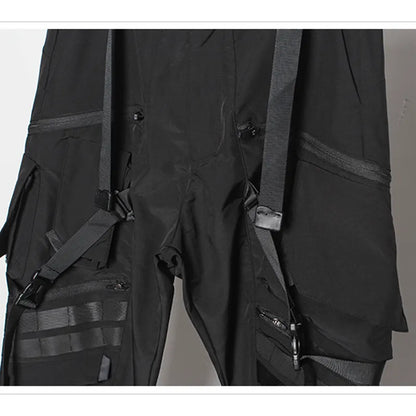 Cargo Pants Men Fashion Tactical Ribbons Design