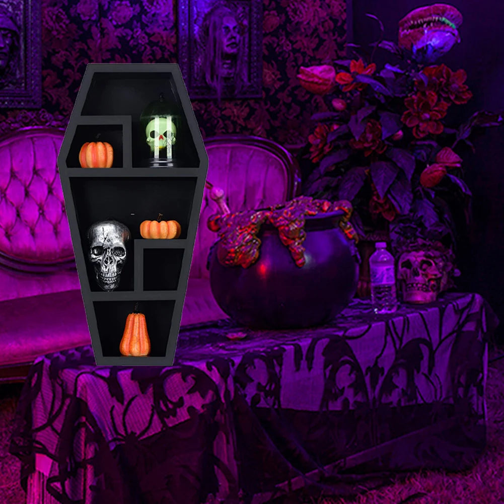 Gothic Style Coffin Storage Rack for Haunted House