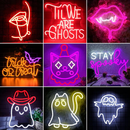 Til We Are Ghost Neon Signs