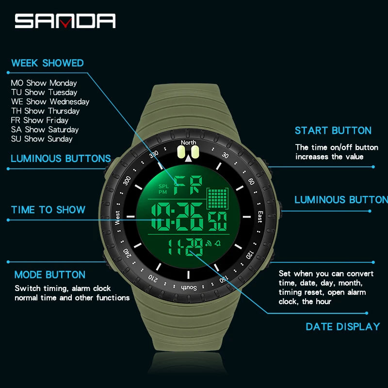 Digital Watch Electronic LED