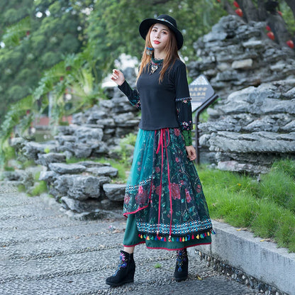 Vintage Ethnic Style Women Skirts