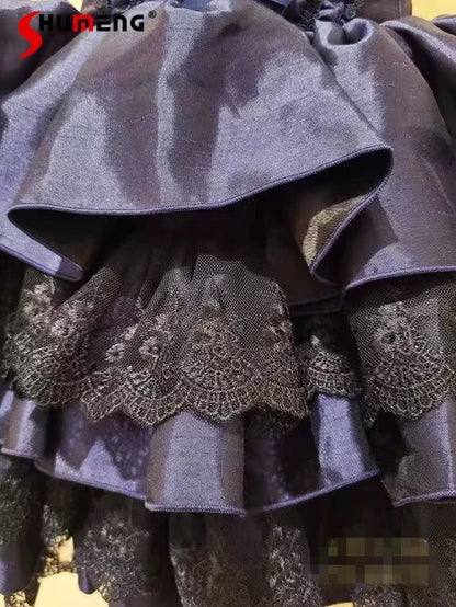 Lace Elegance: Japanese Gothic Lolita Dress
