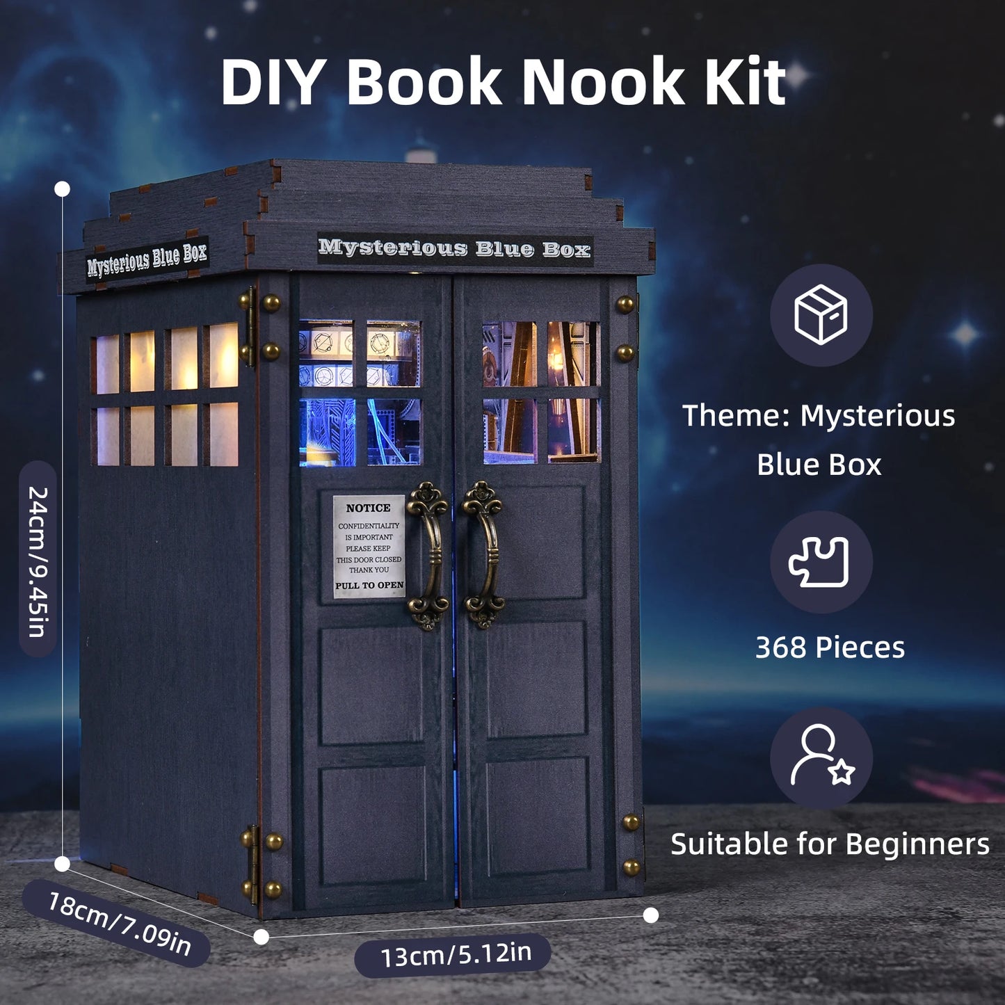Mysterious Blue Box — Book Nook Kit