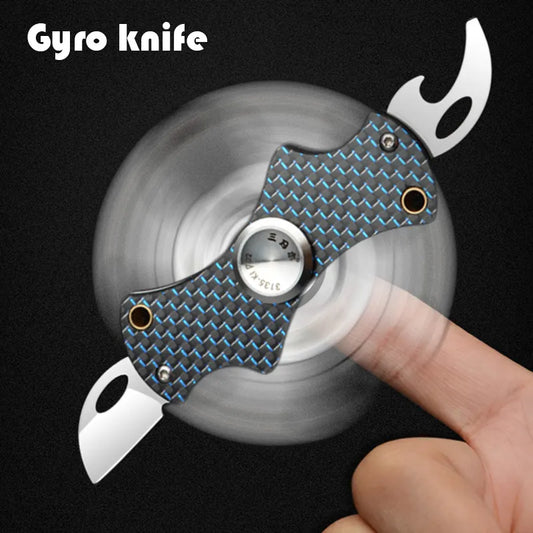 Spinner Carbon Fiber Handle Folding Knife Stress Playthings