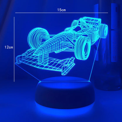 Racing Car 3d Illusion Led Night