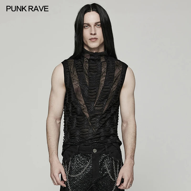 Sharp Tooth Asymmetric Vest for Men