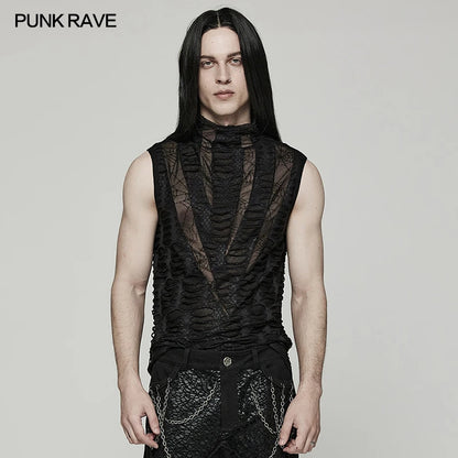 Sharp Tooth Asymmetric Vest for Men