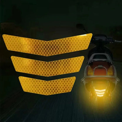 Reflective Trapezoid Motorcycle Warning Stickers