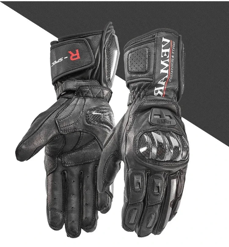 V-176 Touchscreen Leather Riding Gloves - Unisex