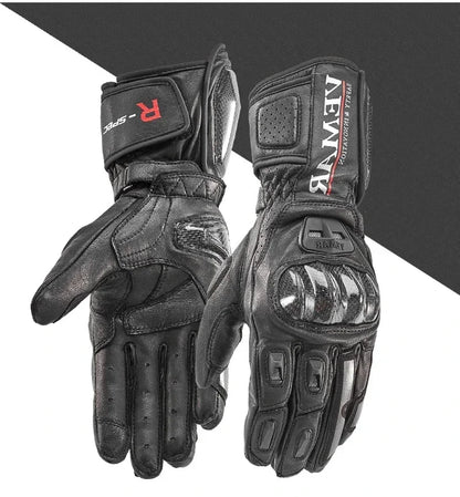 V-176 Touchscreen Leather Riding Gloves - Unisex