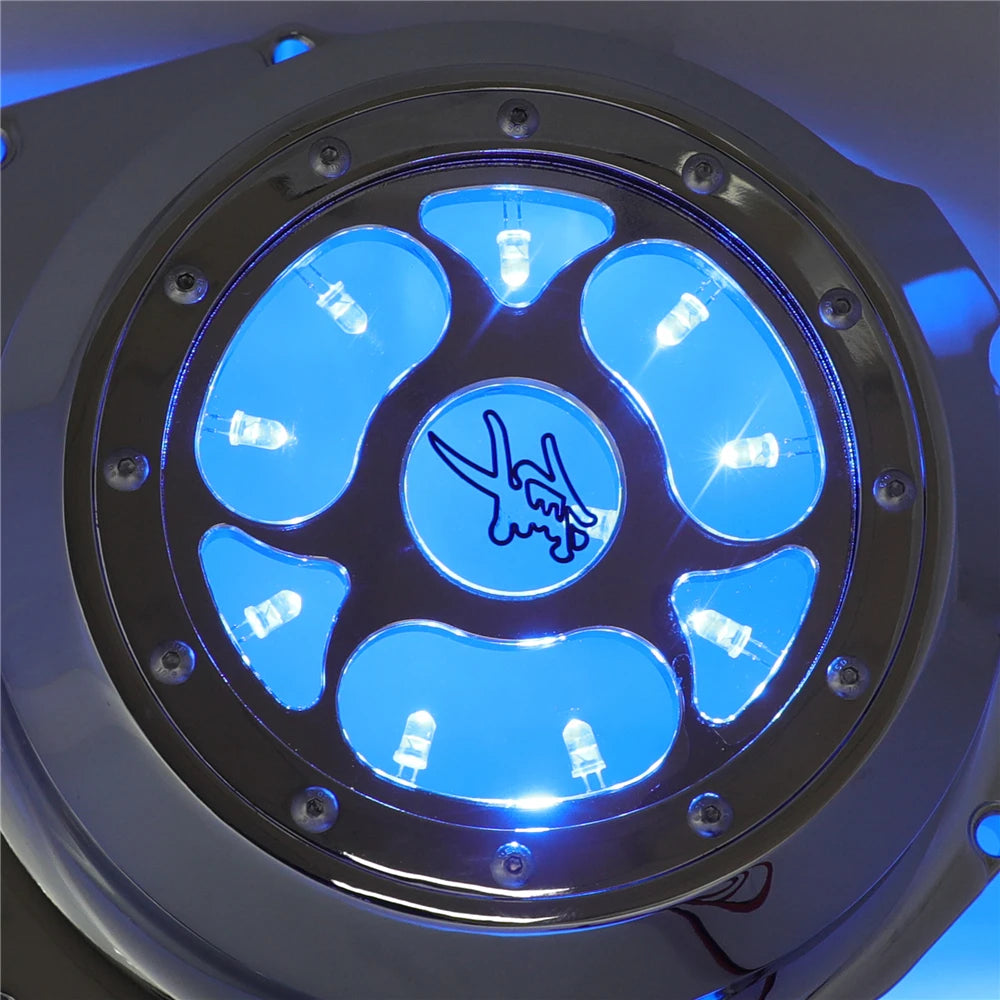 Suzuki GSX1300R Blue LED Clutch Cover - See-Through