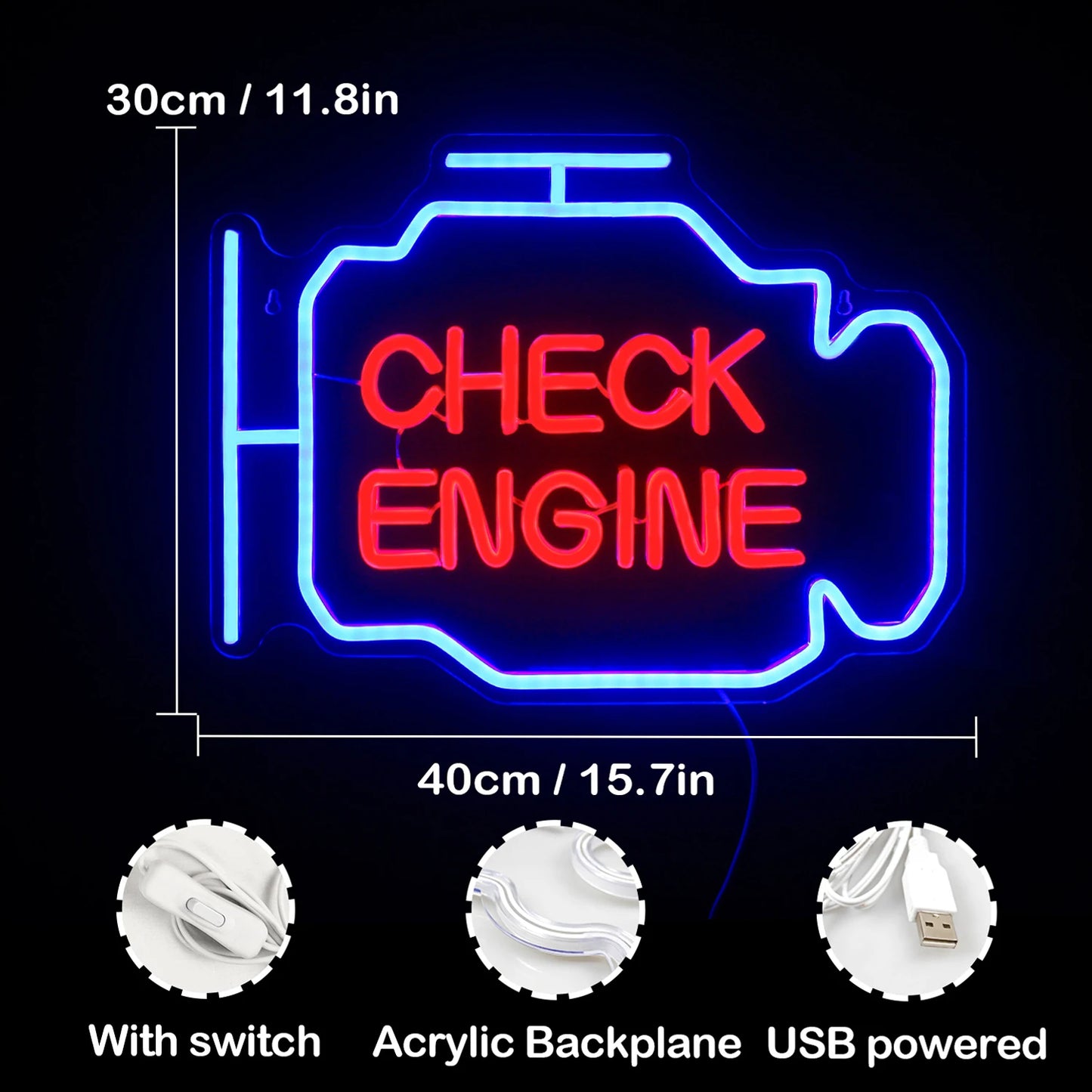 Check Engine Neon Sign Led Light