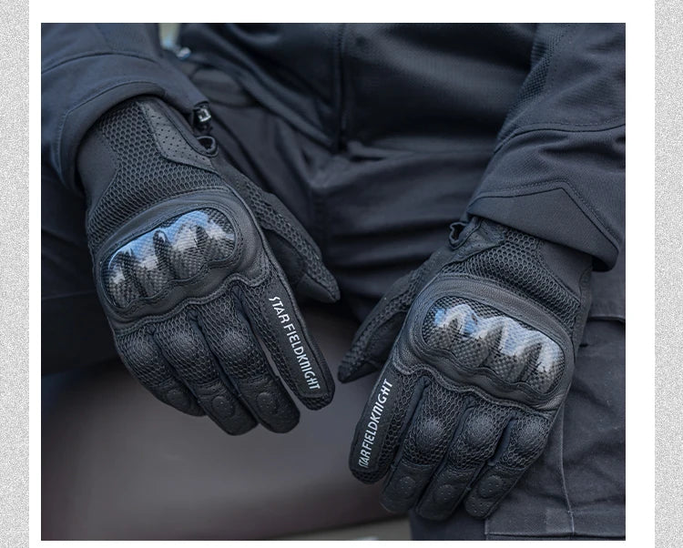 Star Field Knight Carbon Fiber Summer Bike Gloves