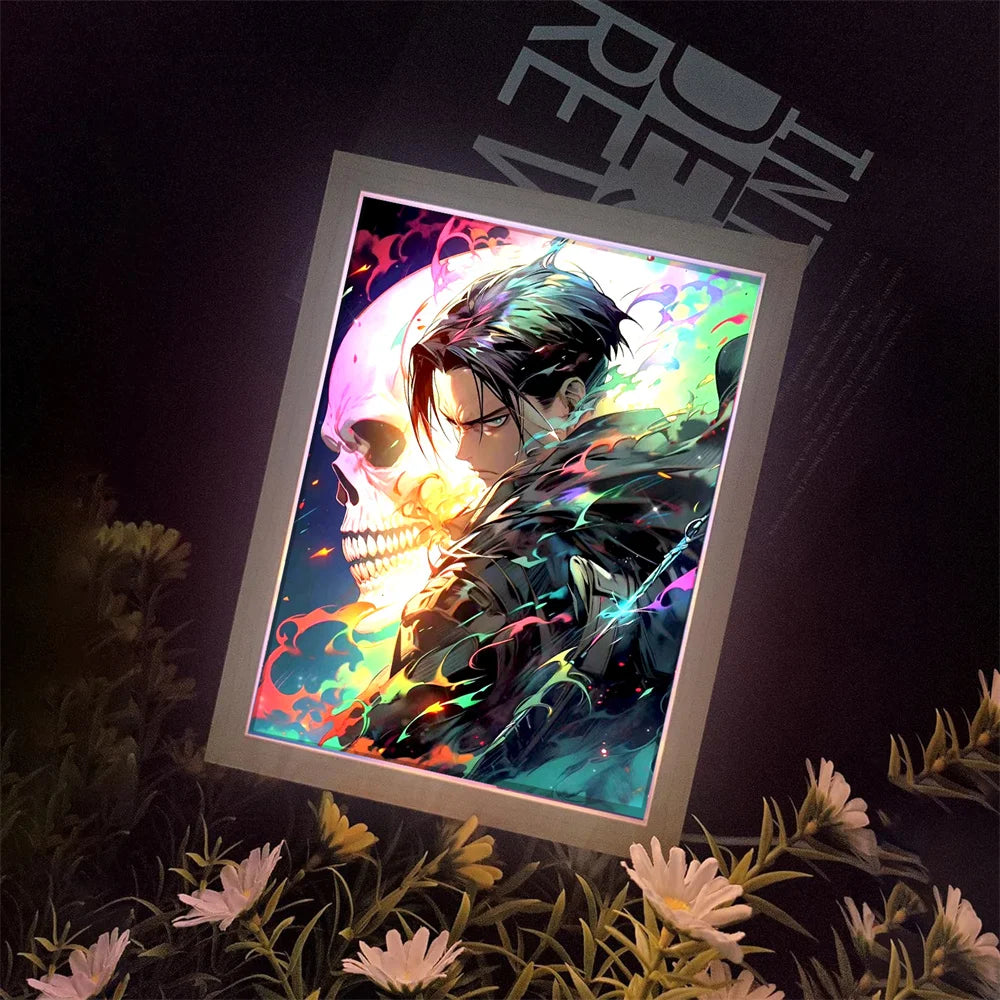 Anime Titan Glow Frame: LED Moonlight Decor