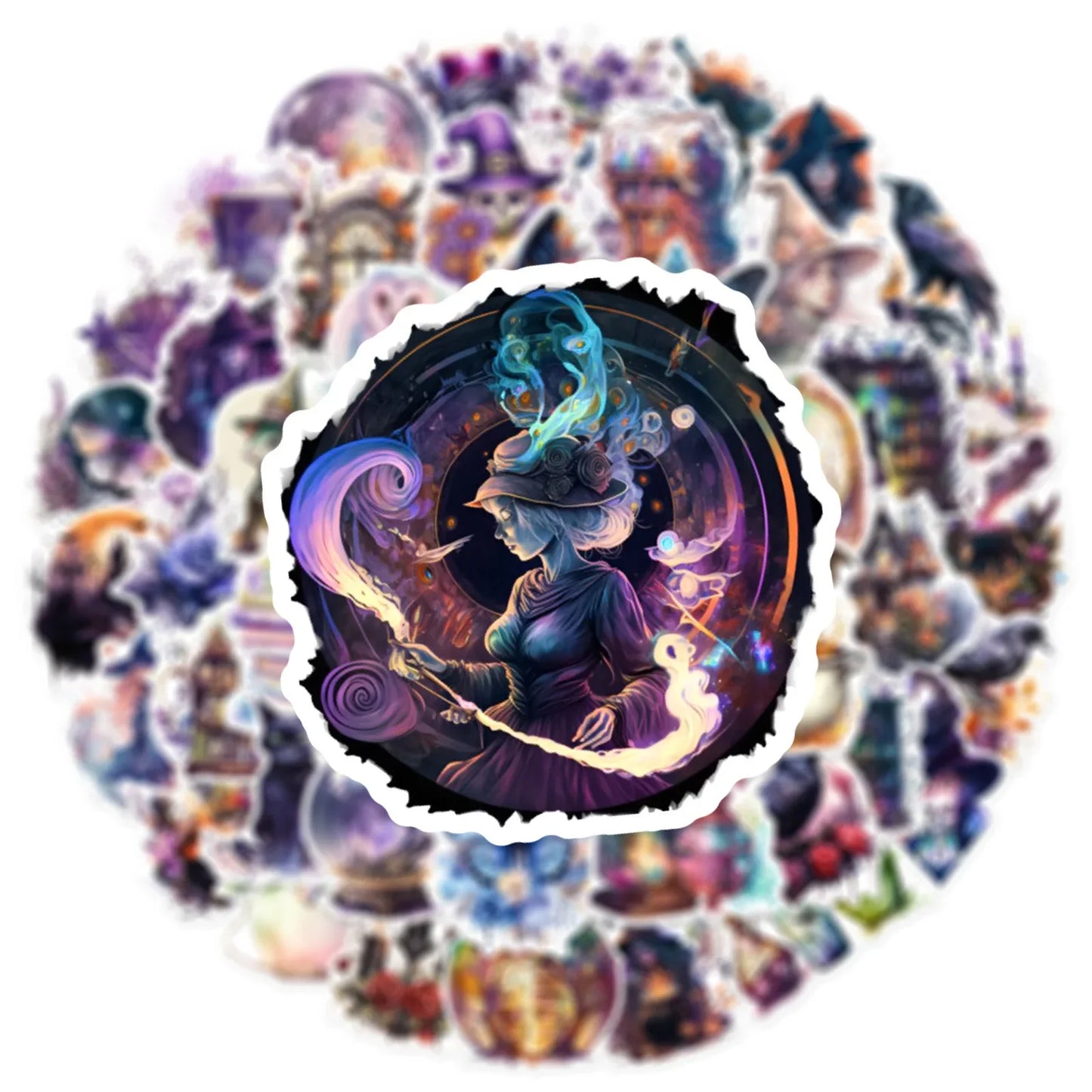 10/50pcs Cool Magic Witch Waterproof Sticker