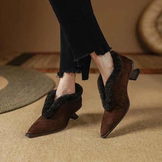 Natural Suede Leather Shoes