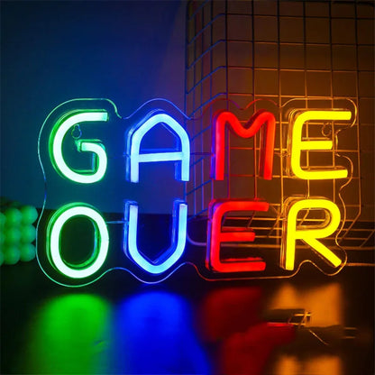 LED Icon Game Over Neon Light Sign