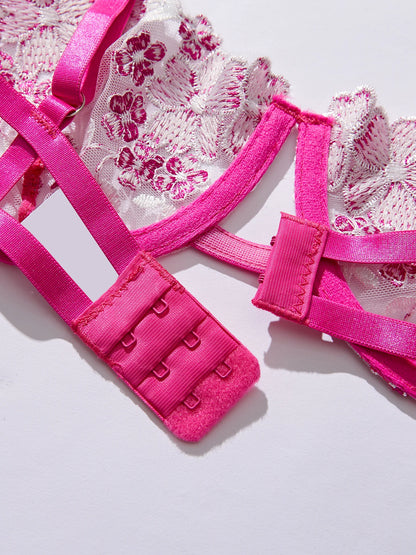 Luxe Floral Satin Lingerie Set