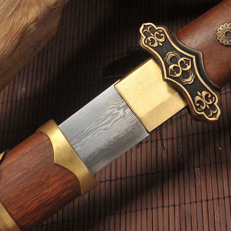 Artisan Rosewood Tanto - Handmade Folding Steel Blade