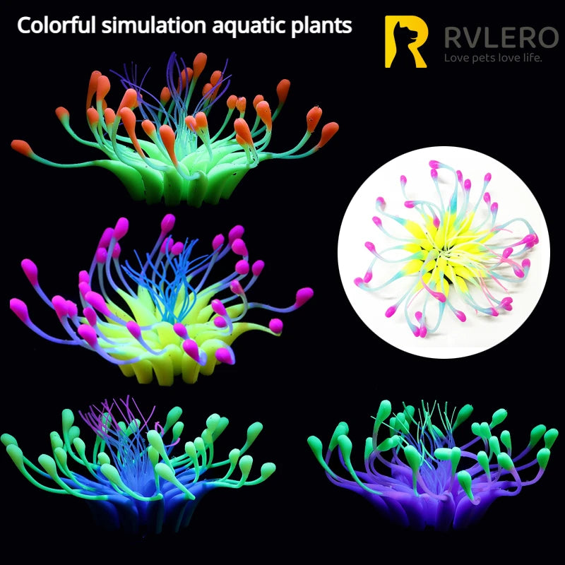 Fluorescent Simulation Aquatic Plants Silicone Water Grass