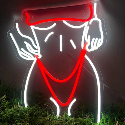 Female Body neon light sign for Bedroom bathroom decor