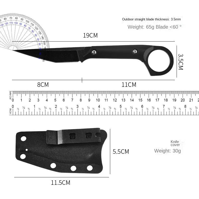 EDC Survival Straight Knife — 8cr13mov Blade + G10 Handle