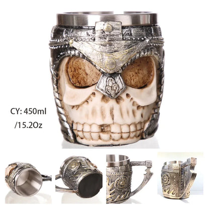 Medieval Dragon Resin Stainless Steel Mug 600ml Retro