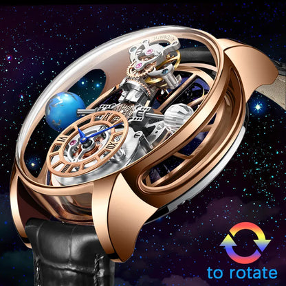 Rotatable Jacob & Co Upgraded Version PINDU Russian Roulette Celestial Series Quartz Watch Men's Astronomical Luxury Men's Watch