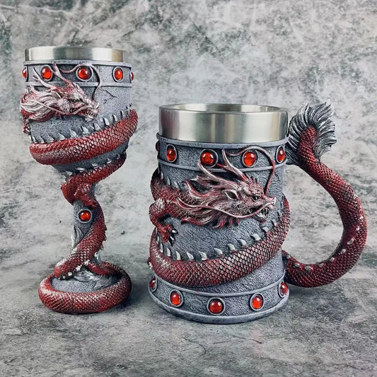 Creative Chinese Dragon Beer Mug Resin