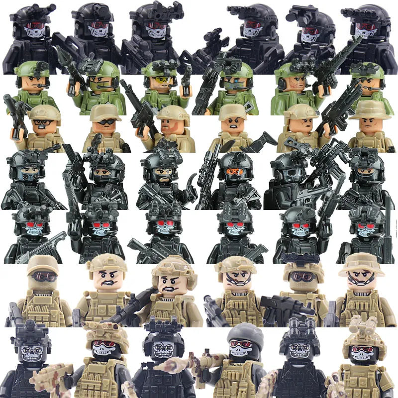 Modern City SWAT Ghost Commando Special Forces Building Blocks