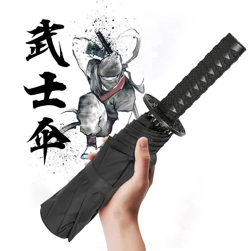Katana Shield: Samurai Windproof Folding Umbrella